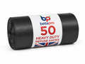 Betapro MD50 Black Bin Bags – 50-Bag Rolls, 10 Packs per Case