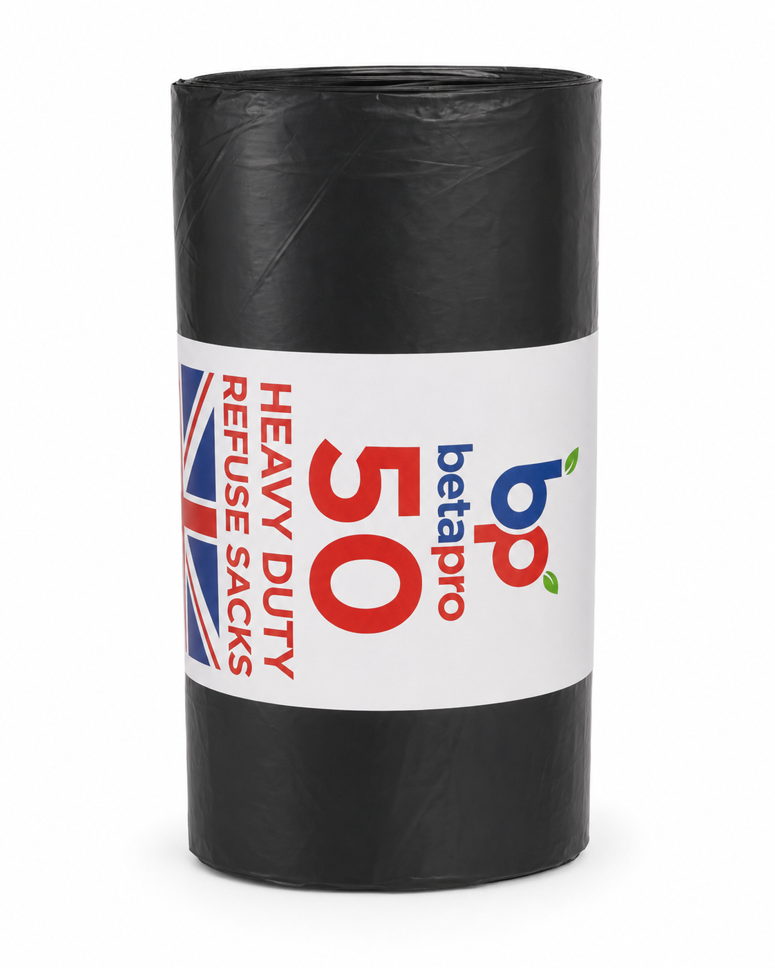 Betapro MD50 Black Bin Bags – 50-Bag Rolls, 10 Packs per Case