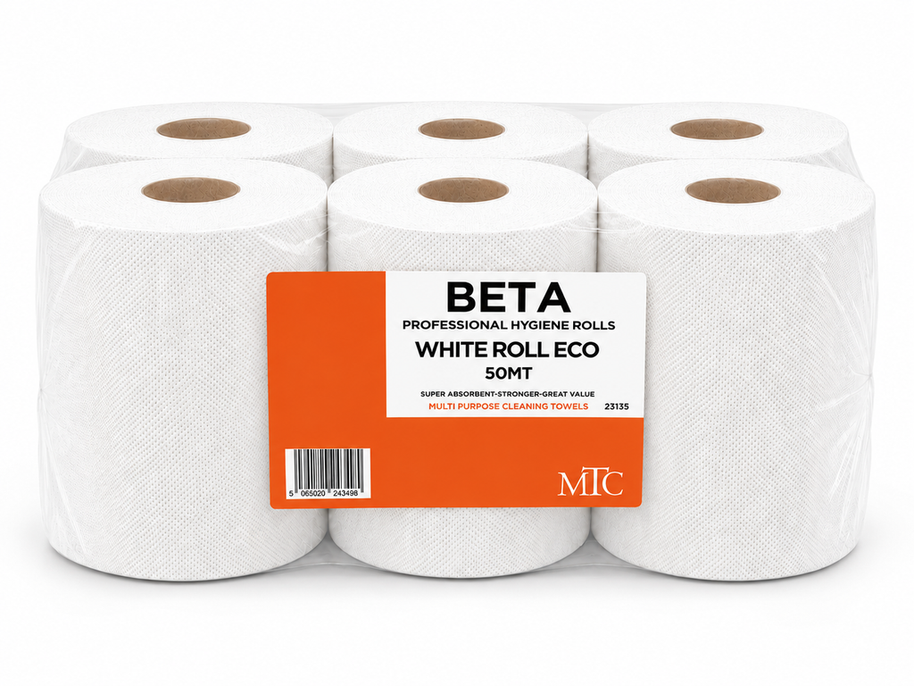 Betapro White Roll Eco 50m Centrefeed – Case of 6