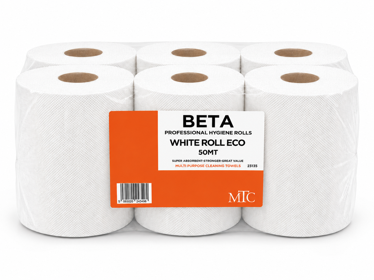 Betapro White Roll Eco 50m Centrefeed – Case of 6