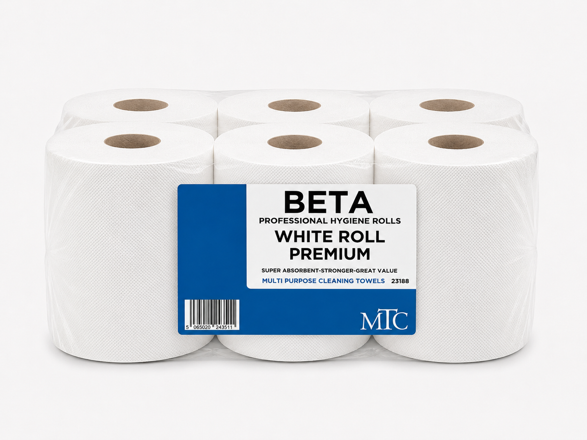 Blue & white roll, made in the UK